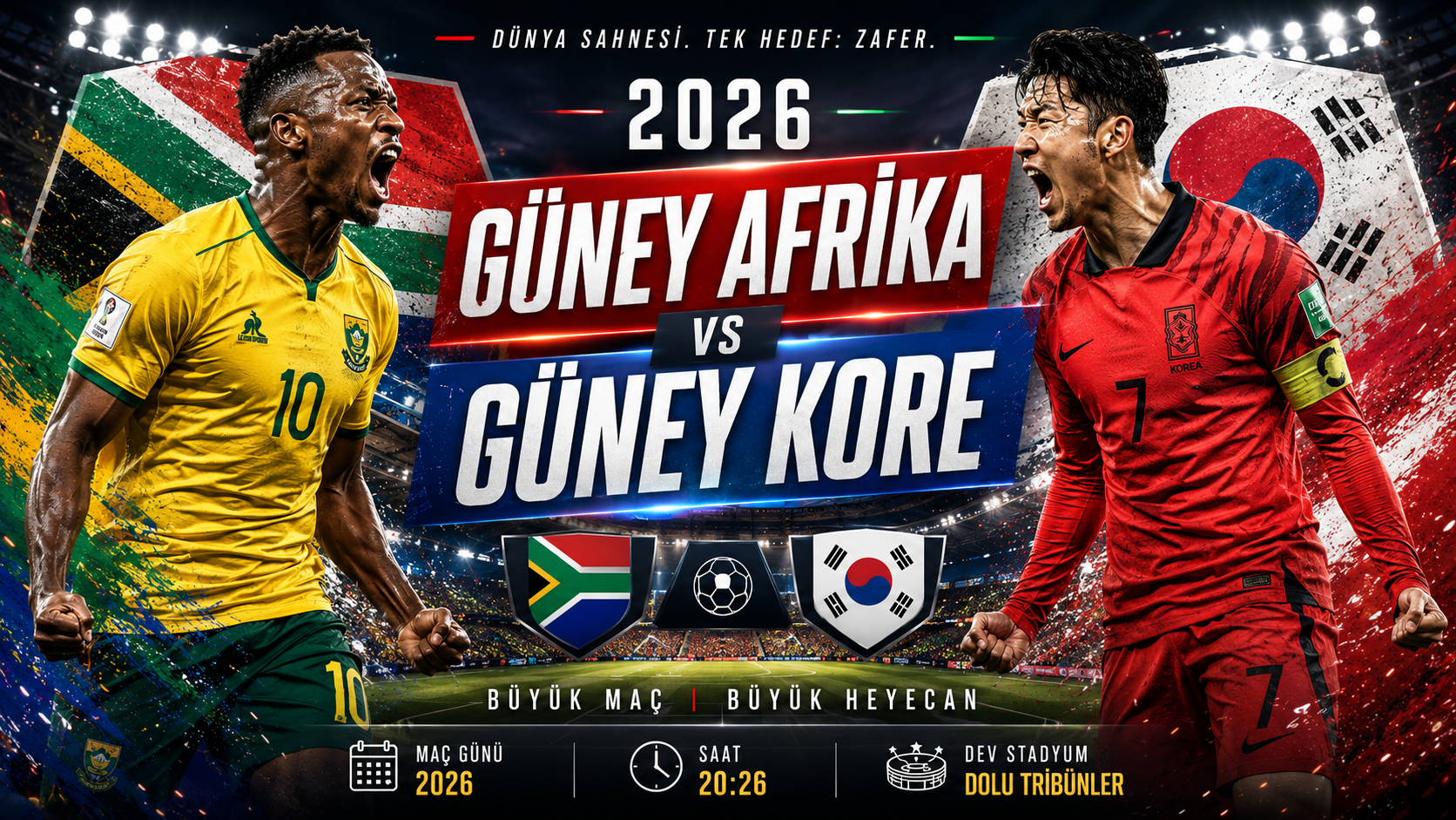 Güney Afrika – Güney Kore: 2026 Dünya Kupası A Grubunda Monterrey’de Kader Maçı