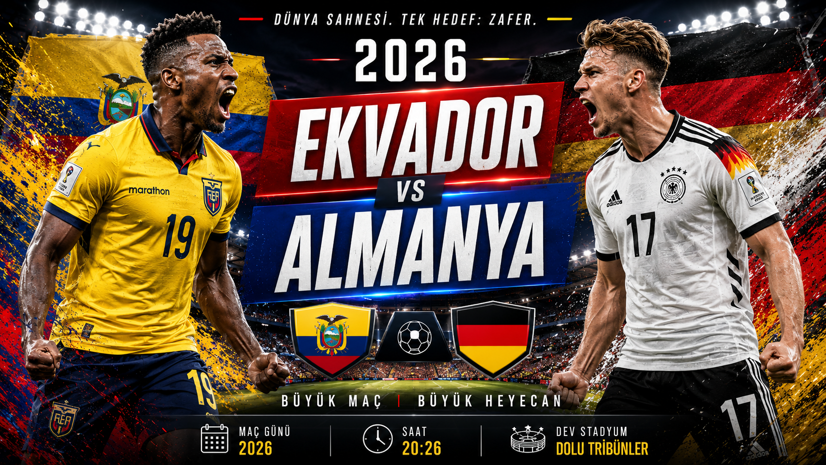 Ekvador – Almanya: 2026 Dünya Kupası E Grubu Son Maçında New Jersey’de Kritik Sınav